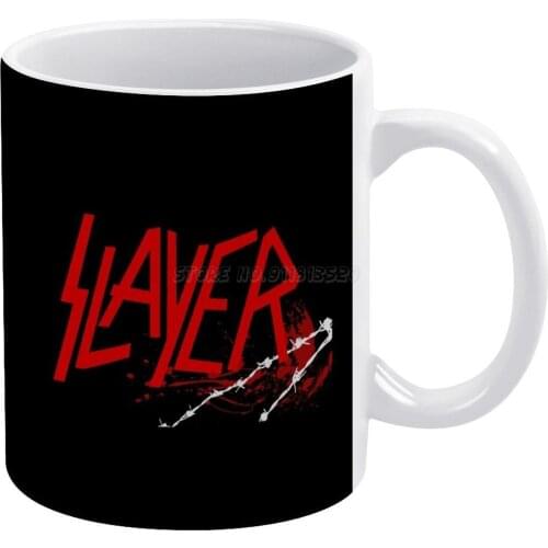 Sleyer Logo Blood White Mug To Friends and Family Creative Gift 11 Oz Mug Coffee Ceramic Mug Band Music Band Band Band Band Band