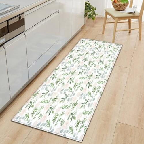 Kitchen Mat Carpet Non-slip Home Entrance Door Mat Flowers Floor Mats Outdoor Rugs and Carpets for Home Living Room Bedroom