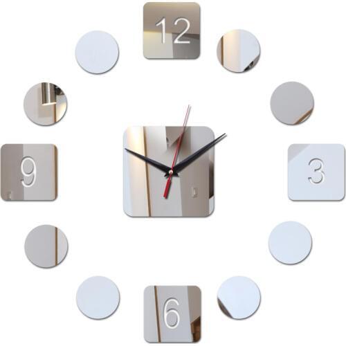 Top sale diy wall stickers clock modern furniture clocks acrylic mirror butterfly sticker home decoration living room