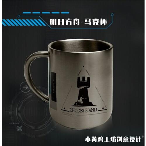 Fashion Game Arknights Amiya Rhodes Island Water Cup Daily Stainless steel Coffee Mug Cup Men Women Student Cup Xmas Gifts