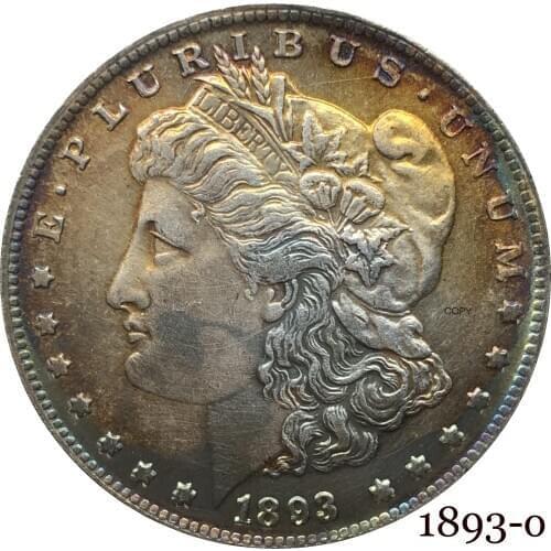 United States Of America 1893 O Morgan One Dollar US Coin Liberty Cupronickel Silver Plated In God We Trust Copy Coin