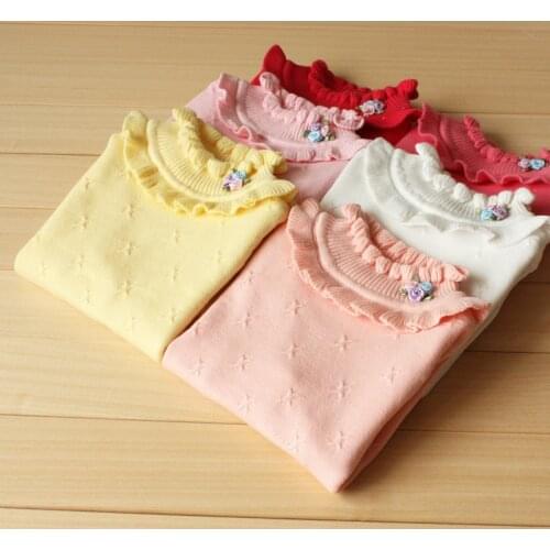 2020 new winter sweaters girls' fashion flower sweaters high quality children clothes Y1222