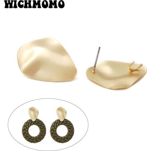 New 26*18mm 6pieces/bag High Quality Zinc Alloy Matte Gold Earring Base Connectors Linkers for DIY Earring Jewelry Accessories