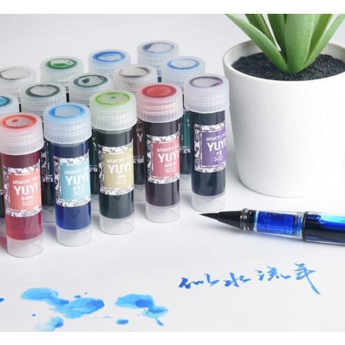 Non-carbon 5ml Colored Ink Gradient Fountain Pen Ink Portable Bottle Ink for Glass Pen Dip Pens Ink Supplies