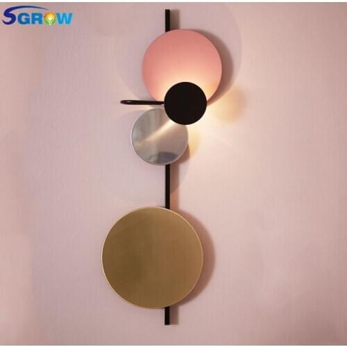 SGROW Modern Art Deco Planet Wall Lamp for Living Room Bedroom Stairs Indoor Lighting Fixtures Metal LED Wall Sconce Lampara