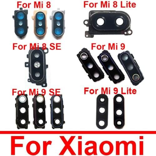 Rear Camera Lens Glass Cover Frame For Xiaomi Mi 8 8X 8se Lite Main Big Back Camera Cover Frame + Sticker Replacement Repair