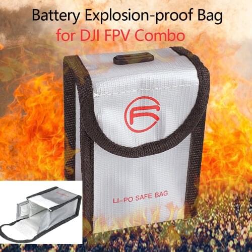 Battery Storage Bag for DJI FPV Combo Fire Explosion Proof Radiation Protection Resistance Bag Carrying Case Drone Accessory