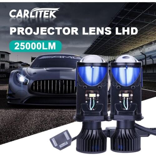 Carlitek H4 LED 2V Hi Lo Beam projector lens headlight mini Bulb 25000LM 6000K White Light Car Light For motorcycle 2PCS SA