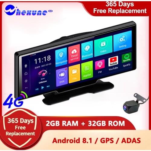 2021 New 4G Rearview Mirror 10" Video Recorder Android Auto Dash Cam WIFI Car DVR GPS Navi Dashboard Surveillance Camera Videcam