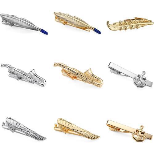 High grade wedding dress tie 18 style gold and silvery tie clip mens business suit and Tie Clip Free Shipping
