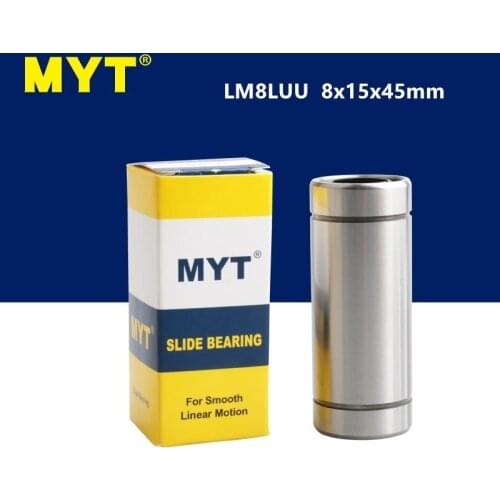 High precision MYT bearing LM8LUU 8x15x45mm 8mm Long linear Ball Bearing Bush Bushing LML8UU Ultimaker 2 3D printer Cnc Parts