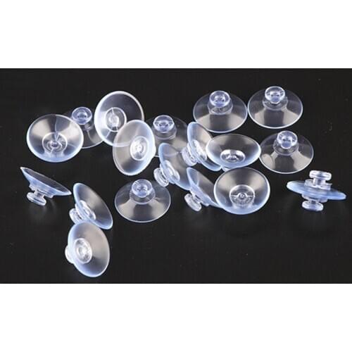 10pc/set 30mm Mushroom Head Sucker Pvc Fish Tank Transparent Perforated Sucker Glass Sucker