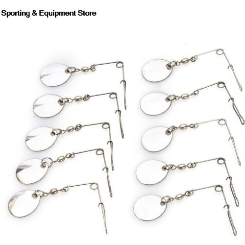 10pcs Fishing Spinner Blades Stainless Steel Jig Spinner Wire Forms Spinner Lure Bait Spoon Swisher Fishing Tackle