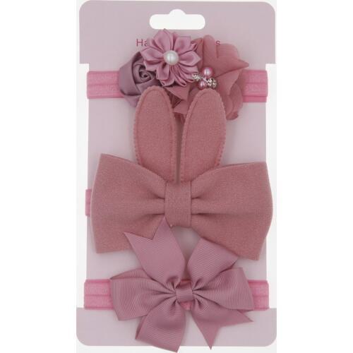3pcs/lot Toddler Baby Girls Elastic Flower Headband Soft Strenchy Bowknot Floral Headband Baby Headwear Girls Princess Hair Band