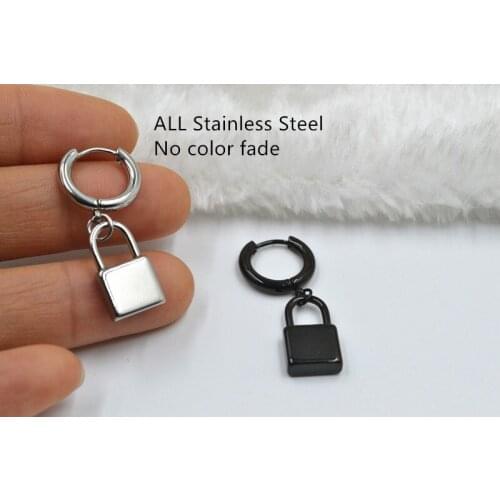 50pcs Body Piercing jewelry- Cool Punk Hip Lock Women/Men Earring Ear Studs Ear Hoop RingsEar Piercing