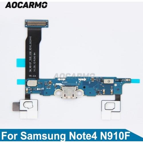 Aocarmo USB Dock Charging Port Flex Cable For Samsung Galaxy Note 4 N910F
