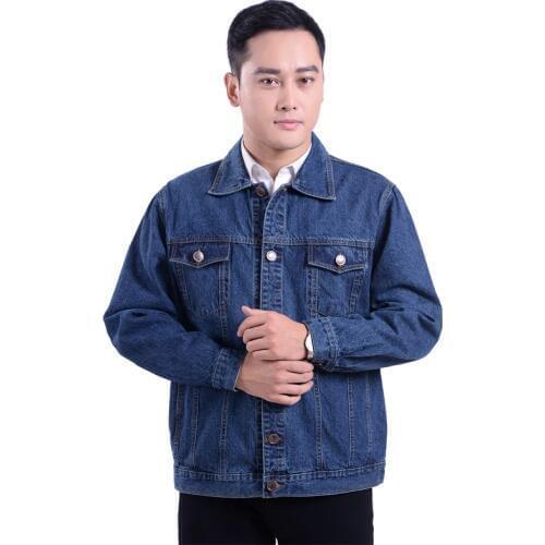 B mens outwear cowboy jackets clothing 2018 Autumn and winter Large size jacket coat male button casual blue denim jacket S-4XL