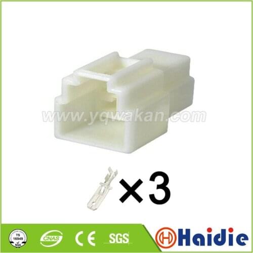 Free shipping 5sets 3pin auto unsealed shell plug auto wiring wire harness male plastic connector 7122-2237