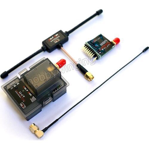 WOLFBOX LONG RANGE UHF 1W 100MW 433MHz TX+RX Transmitter +Receiver Kit JR Module Compatible with X9D/X12S/ X7/THX9/9XR