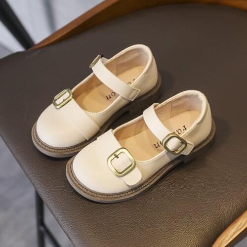 Childrens Leather Shoes Bow Girls Princess Shoes Black Little Girls Casual Flats Kids Shoes 2021 Spring Autumn New G192