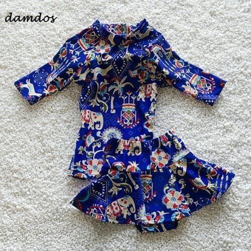 2019 Kids Bikini Girls Swimwear Summer Dress Two-piece Swimsuit Beachwear Bath Suit Girls Swimming for Children Wear Cover-ups