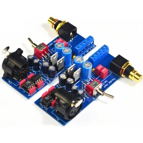 DY-001 2pcs SSM2141 Balanced XLR Signal To Unbalanced RCA Single-ended Power Amp Board Machine HI Conversion Finished Board