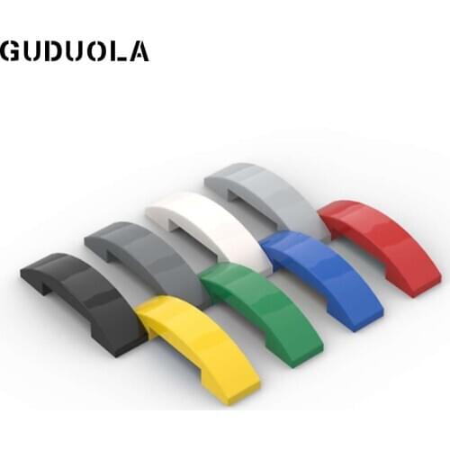 Guduola 1x4 Curved Double (93273) Plate with Bow 1x4 x 2/3 Bricks Special Building Block Parts School Education Toys 80 pcs/lot