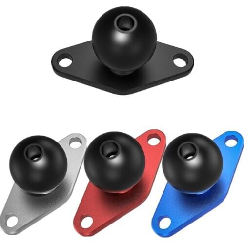 Aluminum Alloy Motorcycle Fixing Stand Bracket Plate Rubber Ball Head Adapter for Mobile Phone GPS Navigation Devices