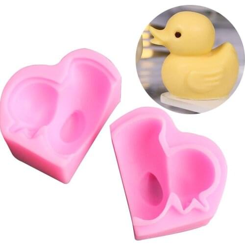 Cartoon Stereo Silicone Mu Si Mold Small Yellow Duck Cartoon Cake Mold D064