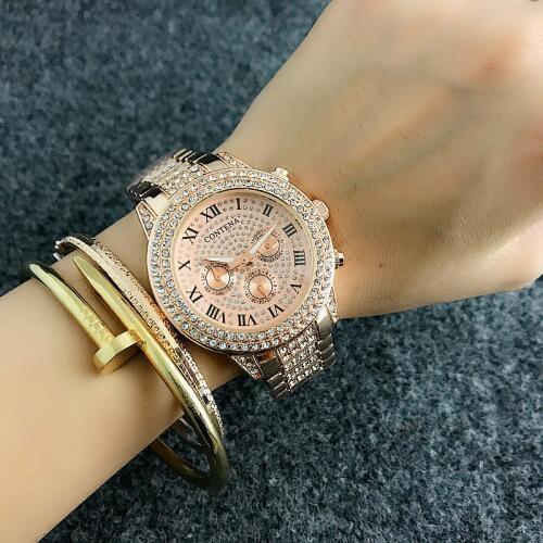 2020 New Fashion Luxury Brand Women Dress Watches Rosy Gold Ladies Diamond Quartz Analog Wrist Watches Woman Wristwatches Whatch
