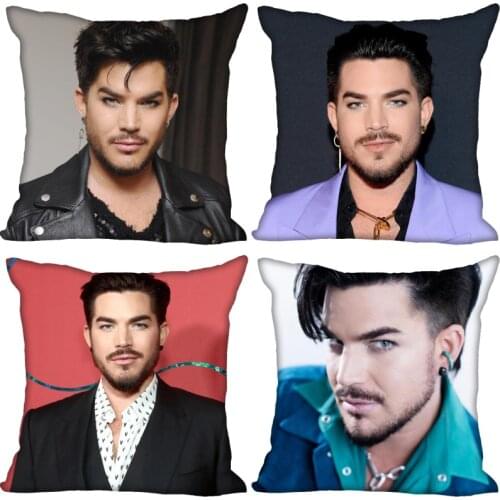 New Adam Lambert Pillow Case For Home Decorative Silk Pillows Cover Invisible Zippered Throw PillowCases 40X40,45X45cm 0603