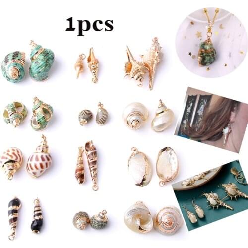 Nice Conch Sea Shell Charms Ocean Pendants Anklet Bracelet Necklace DIY Handmade Accessories Craft