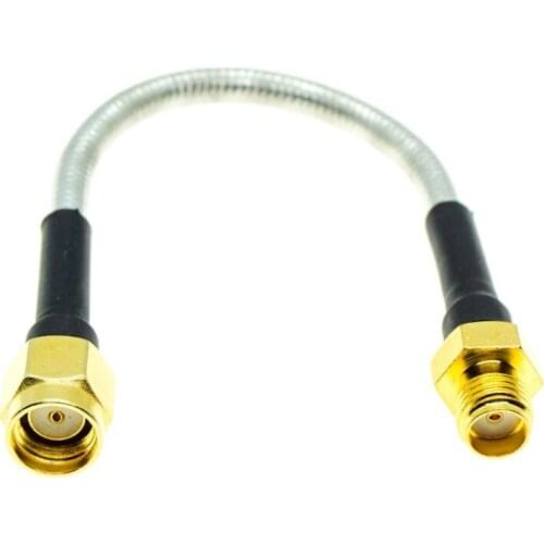 RPSMA RP-SMA male to SMA female plug connector 0.141" RG402 RG-402 Semi Flexible Coaxial Cable 0.141" 50ohm silver