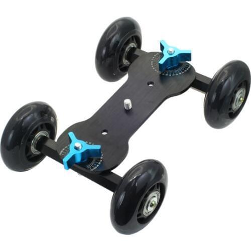 Pro Table Top Dolly Mini Car Skater Track Slider For DSLR Video Film 700D 7D 70D Black