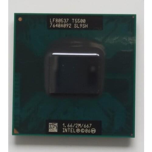 INTEL CORE Processor 2 DUO T5500 1.66/2M/667 SOCKET M SL9SH ORIGINAL used