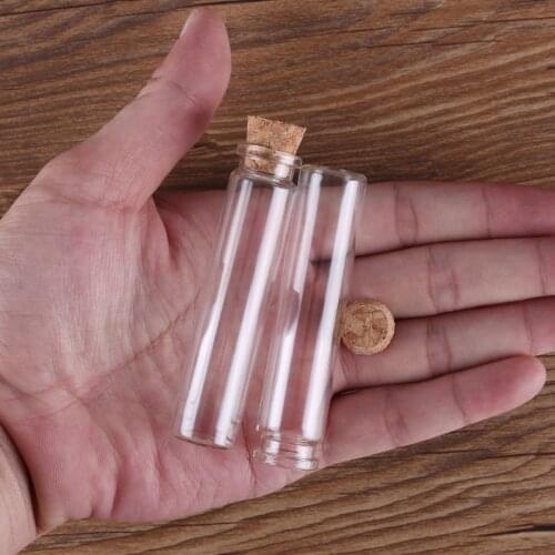 10pcs 13ml 18*80*12.5mm Clear Glass Bottles with Cork Stopper Empty Bottles Jars Glass Bottles Wishing Bottles