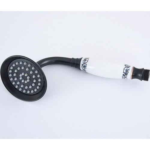 Luxury Oil Rubbed Bronze Telephone Style Bathroom Porcelain Hand Held Water Saving Shower Head ahh073