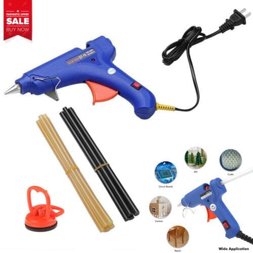 Hot Melt Glue Gun with 10pcs yellow Glue Sticks Tools
