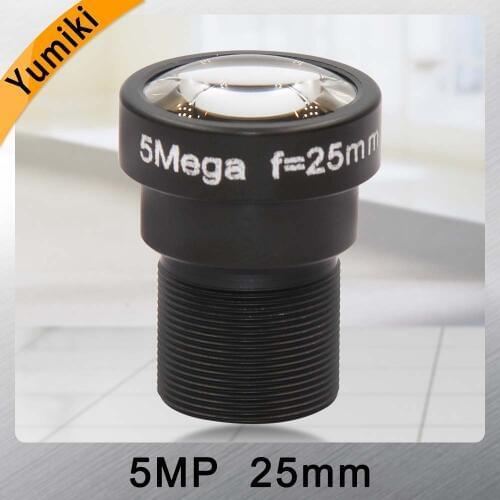 Yumiki 5.0Megpixel M12 MTV 25mm 5MP HD CCTV Camera Lens IR HD Security Camera Lens Fixed Iris