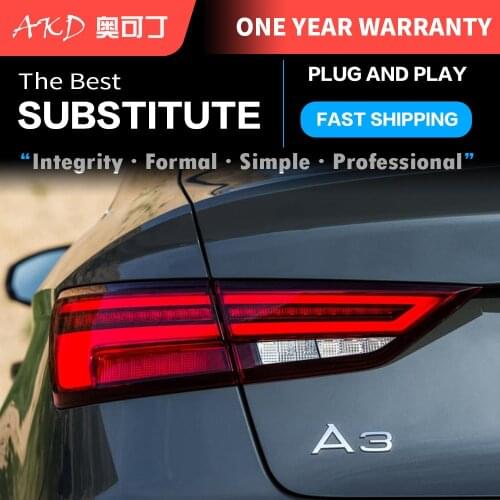 4PCS Car Styling for Audi A3 Taillights 2015-2019 for a3 LED Tail Lamp+Turn Signal+Brake+Reverse LED light