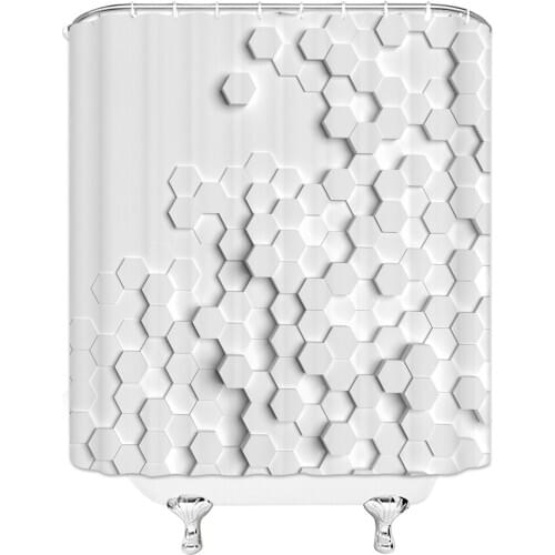 High Quality Washable Bathroom Curtains 3D Printing Shower Curtain Polyester Bath Screens Home Decoration