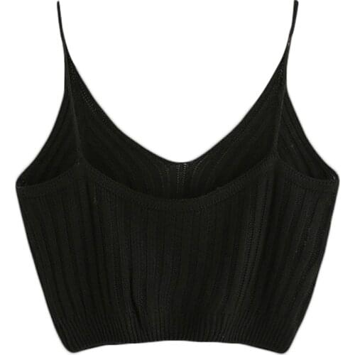 Womens Summer Basic Sexy Strappy Sleeveless Racerback Crop Top