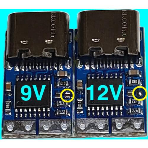 ZYPDS 9V or 12V USB-C PD2.0 3.0 to DC decoy fast charge trigger polling detector laptop power supply change to Type-C