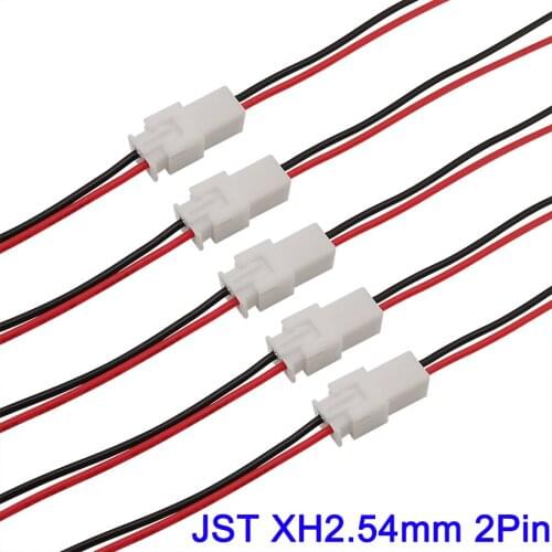 2/5/10Pair JST XH2.54 Plug Jack Electrical Wire 2 Pin Connector JST XH2.54 Pitch 2.54mm 2P Male Female Plug Socket Cable Adapter