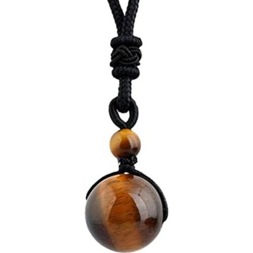 3 Pcs Necklace for Men Women Natural Stone Pendant Adjustable Healing Necklaces LX9E