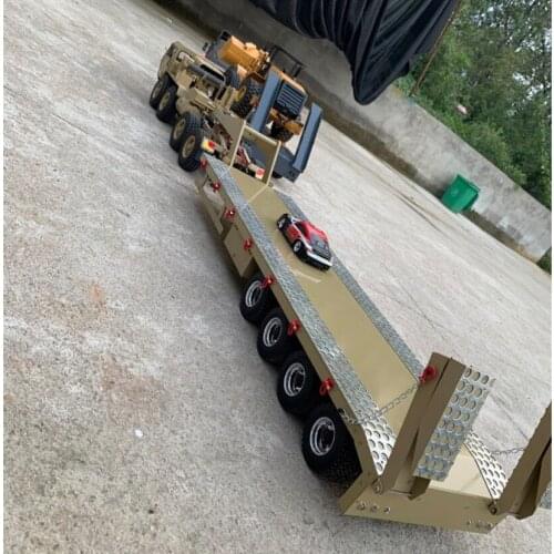 4 Axis RC CNC Alloy Trailer Metal Wheel hub for 1/12 1/14 LESU TAMIYA JMD RC Hydraulic Dumper Loader Excavator Truck