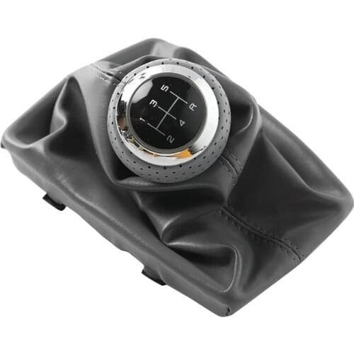 5 Speed Car Manual Gear Shift Knob Gaiter Boot Cover PU Leather Lever Shifter For- A4 S4 B8 8K/ A5 8T/ Q5 8R S-Line