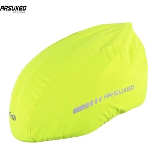 ARSUXEO Cycling Helmet Cover Rainproof Reflective Waterproof Ultra-light Polyester Bike Bicycle Helmets Covers Protection