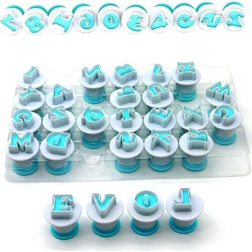 Cake Mold 26pcs Upper & Lowercase Alphabet Cupcake Cookie Cutter Capital Letters Fondant Cutter Baking Plastic Decorating Tools