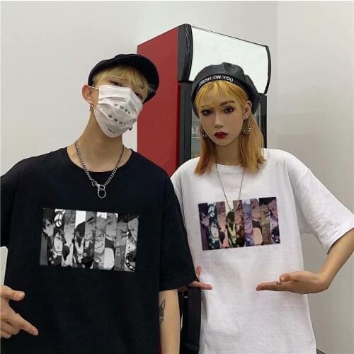 Chic Anime Kimetsu no Yaiba Pillars Cartoon Print T-shirt Male Hip hop Oversize Top Harajuku Demon Slayer Unisex T shirt Men Tee